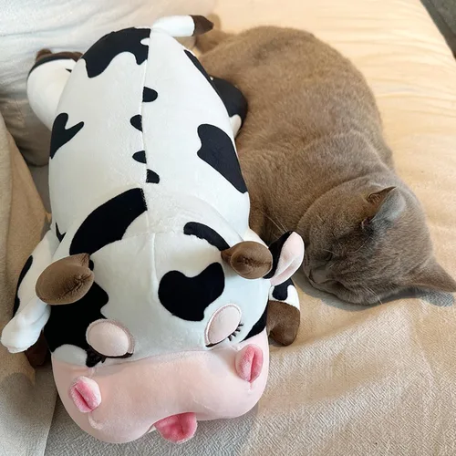 Miniatura 2 de Almohada de Peluche de Vaca - Vaca de 19.6 Pulgadas Animal de Peluche - Regalo de Cumpleaños, Navidad, San Valentín para Niños, Adultos, Niños, Niñas