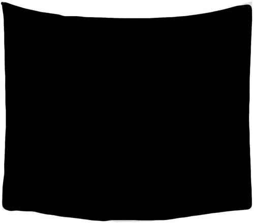 Tapiz de color sólido extragrande para colgar en la pared, tapiz decorativo rectangular para pared, decoración artística de un solo color, paño Negro