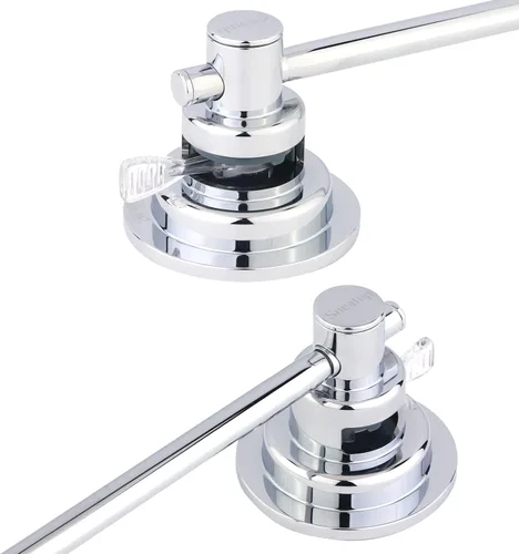 Miniatura 2 de Sneatup Toallero con ventosa extensible de 43,2 a 73,7 cm de acero inoxidable (chapado en cromo)