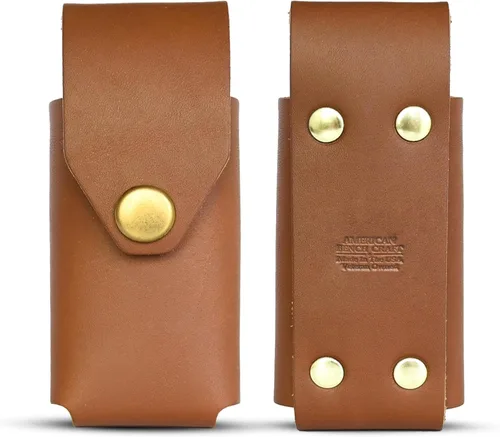 Miniatura 2 de American Bench Craft Estuche de cuero remachado para múltiples herramientas para Leatherman Free P2, Free P4 y Leatherman Signal - Funda de cuero