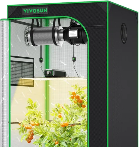 Miniatura 8 de VIVOSUN - Kit de tienda de cultivo, sistema completo de 2.7 × 2.7 pies, sistema de cultivo controlado por WiFi con luz LED de espectro completo