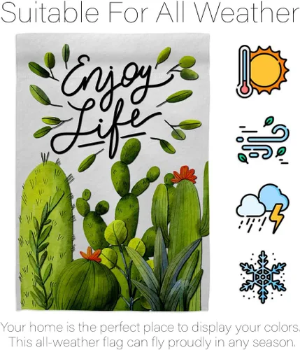 Miniatura 6 de Breeze Decor Cactus Life - Bandera de jardín – Regional Southwest Desert Country Succulent Area – Cartel de decoración de la casa pequeño