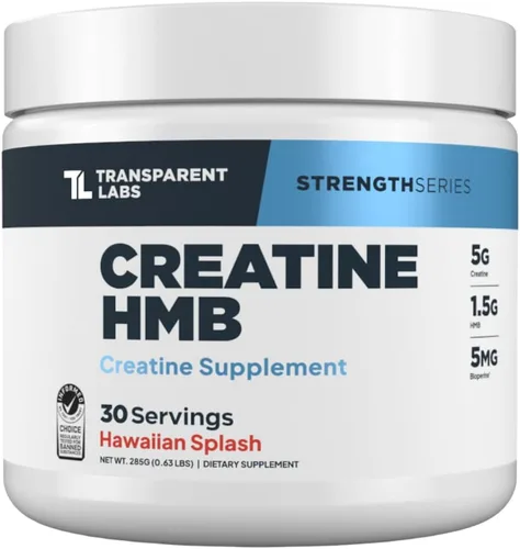 Miniatura 10 de Transparent Labs Creatine HMB - Monohidrato de creatina en polvo con HMB para crecimiento muscular, mayor fuerza, mayor producción de energía