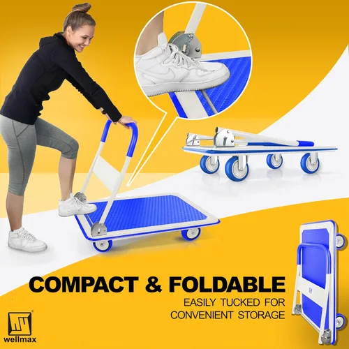 Miniatura 4 de Carro de plataforma Wellmax Azul