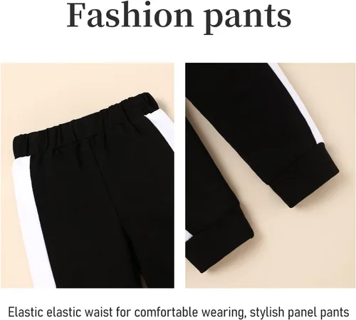 Miniatura 6 de Conjunto de 2 piezas de sudadera con capucha de manga larga y pantalones para bebé niño