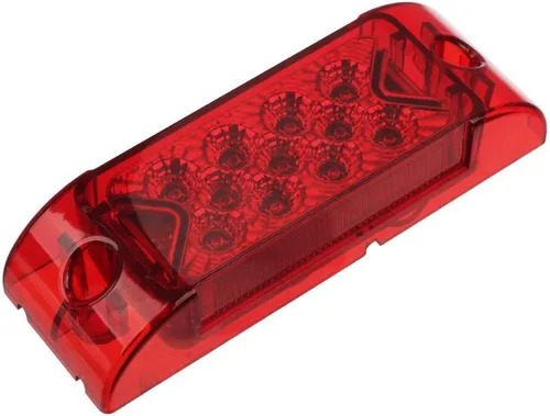 Miniatura 2 de Partsam Luces de marcador LED rectangulares de 2" X 6" con 13 diodos con reflector (2 rojos+10 ámbar)