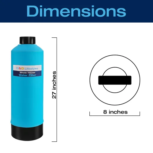 Miniatura 2 de H&G Lifestyles Sistema de filtro de agua para toda la casa, sistema de filtración de agua KDF certificado NSF para agua de pozo y agua de la ciudad