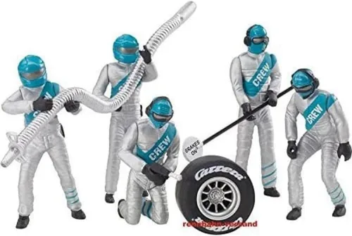 Carrera USA 20021133 21133 - Figura de mecánica, accesorio realista de escenario para juegos de carreras de coches de tragamonedas, color plateado