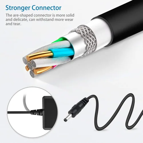 Miniatura 6 de Adaptador de corriente compatible con POLYCOM VVX Business IP Phone, VVX 150 250 350 450 OBI, 6.6 pies de largo