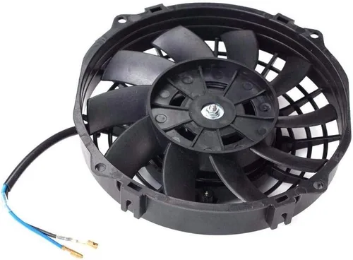 Miniatura 3 de BLACKHORSE-RACING Ventilador eléctrico de radiador de 7 pulgadas de alto 3000 + kit de relé de interruptor de cableado del termostato CFM, negro