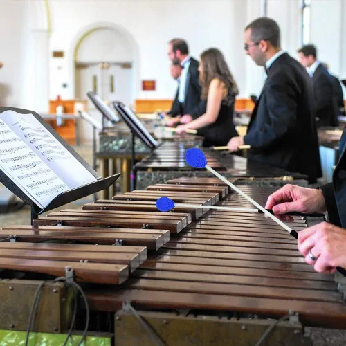 Miniatura 8 de Mallets de tambor, 2 pares de mazos de marimba de goma e hilo, instrumentos de percusión, accesorios para tambor de acero, bajo, platillos