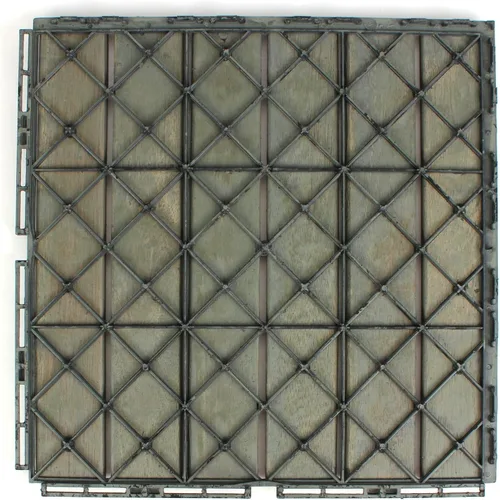 Miniatura 5 de Baldosas de madera de acacia para exteriores, baldosas de patio que se entrelazan. Moderno Gris Recto