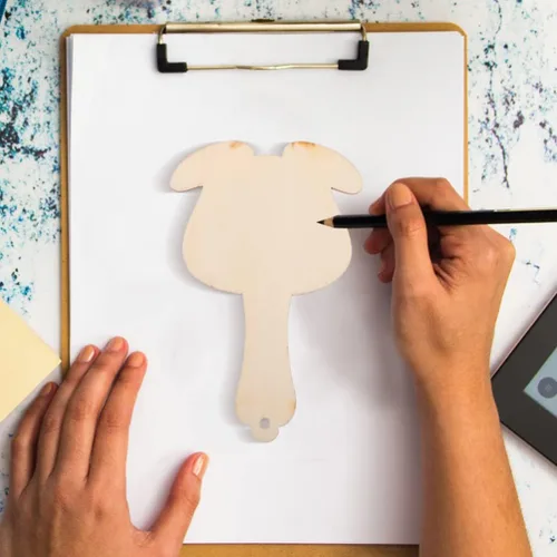 Miniatura 5 de Kisangel 10 espejos de mano pequeños de madera para niños y niñas, espejos de manualidades sin terminar para actividades familiares y proyectos