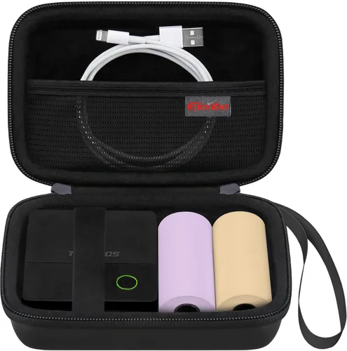 Elonbo Estuche de transporte para impresora de etiquetas TYPONOS/ETIKEZ, mini impresora portátil PM290, máquina de etiquetadora Bluetooth sin tinta,