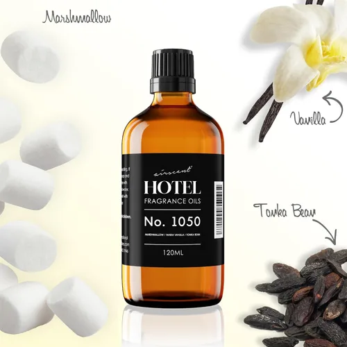 Miniatura 3 de AirScent Aceite de fragancia de vainilla cálida Ritzy Hotel No. 1050 - Vainilla malvavisco Frijol de Tonka - Aceite difusor de hotel para difusores