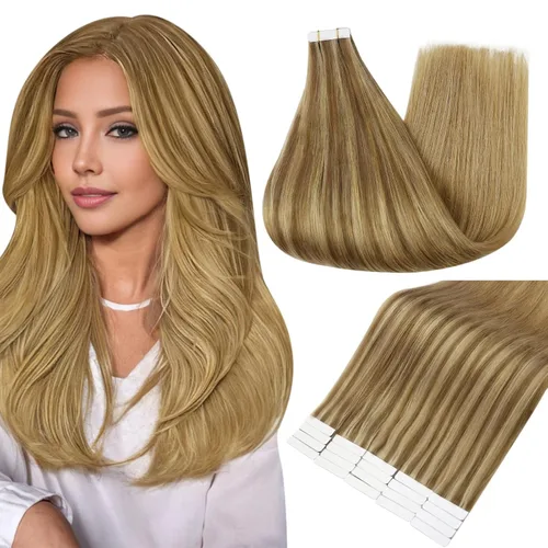 Miniatura 39 de Full Shine - Extensiones de cabello con cinta adhesiva de 18 pulgadas, extensiones de cabello Remy de 1.76 oz, extensiones de cabello lacio
