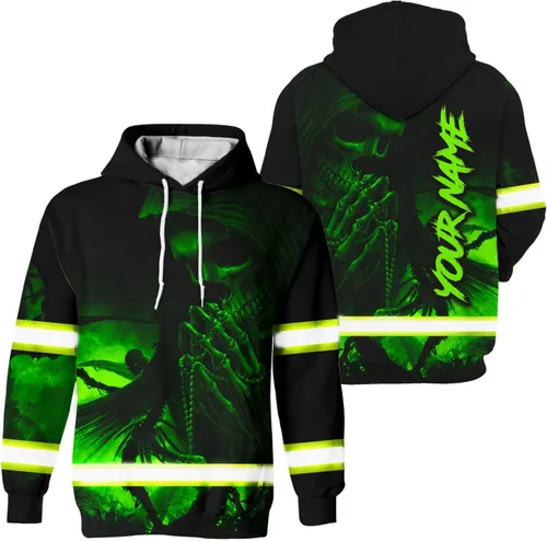 Miniatura 37 de Maddly Colección de ropa de trabajo de alta visibilidad con bandera de EE. UU. personalizada con nombre para trabajadores, corredores, camioneros
