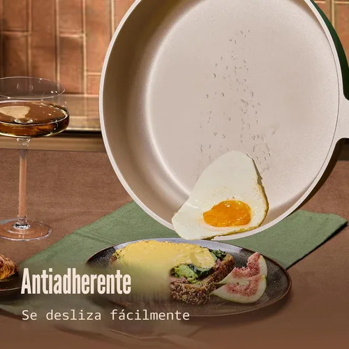 Miniatura 4 de CAROTE Juego de ollas y sartenes antiadherentes, juego de utensilios de cocina, 16 piezas antiadherentes, utensilios de cocina de inducción no Verde