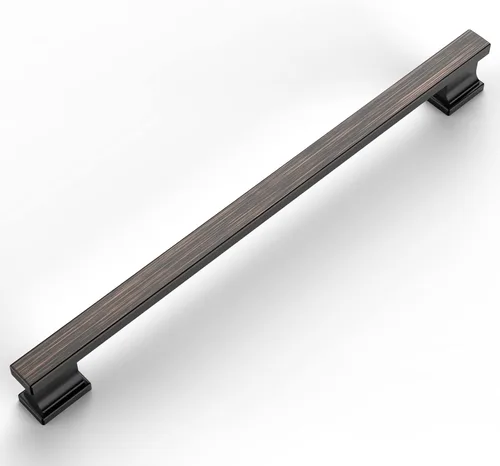 Miniatura 42 de Amerdeco - Paquete de 6 perillas en negro mate para gabinete, un solo orificio de 1.46 pulgadas, manijas para armarios, tiradores rectangulares