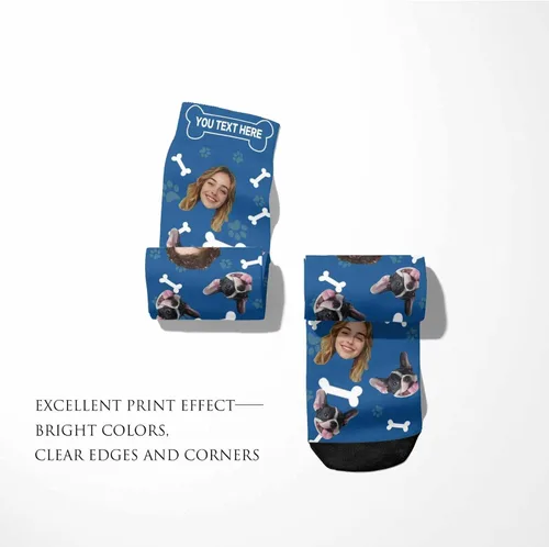 Miniatura 130 de Artsadd Calcetines personalizados para mujeres y hombres, amantes de los perros y gatos, regalos divertidos unisex personalizados