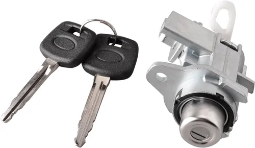 Juego de llaves de cilindro de cerradura trasera Unikpas compatible con Toyota Yaris 2 puertas hatchback 2007-11, conjunto de reemplazo de cilindro