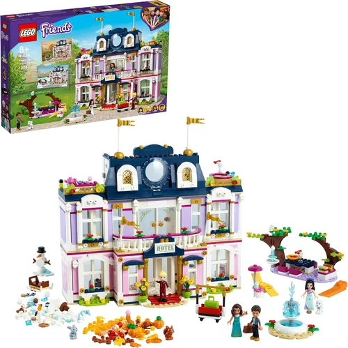 LEGO Friends Heartlake City Grand Hotel 41684 – Kit de construcción; incluye mini muñecas de Emma, Stephanie, River y Amelia, 2021 (1,308 piezas)