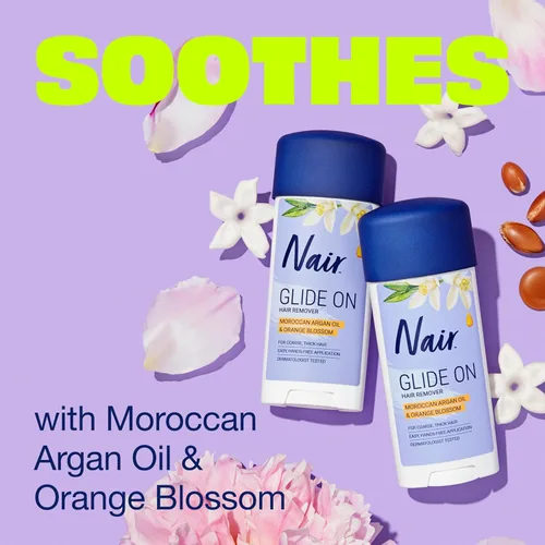 Miniatura 4 de Nair Glide On - Crema depilatoria para brazos, piernas y bikini, crema depilatoria, barra de 3.3 onzas