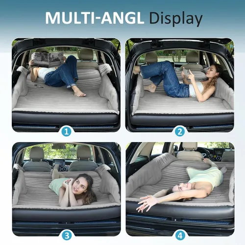 Miniatura 8 de Colchón de aire autoinflable para SUV con bomba eléctrica integrada, colchón de aire de coche para maletero, colchón portátil para automóvil