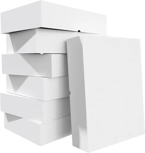 12 Paquetes de Cajas de Regalo Extra Grandes con Tapas para Regalos, Cajas Blancas de Ropa de 17x11x4 Pulgadas para Envolver Regalos, Mantas, Batas,