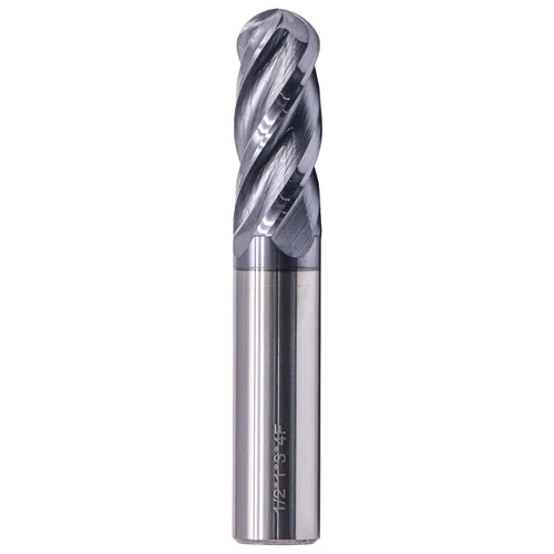 Miniatura 13 de BestParts 5 fresas de punta de bola de carburo sólido de alto rendimiento, revestimiento AlTiN, 4 flautas, hélice de 30 grados, diámetro de corte