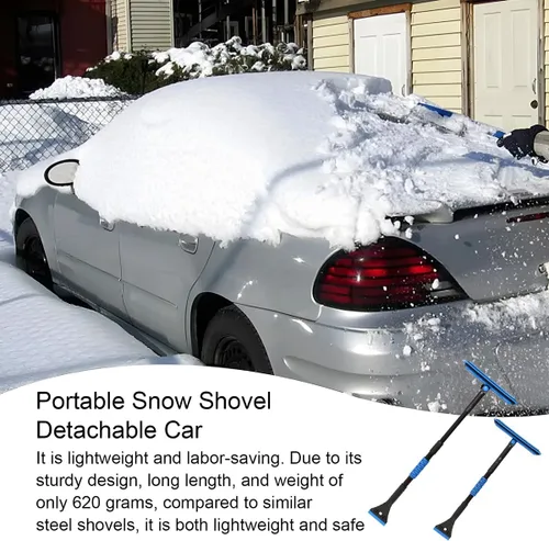 Miniatura 3 de BELOMI - Cepillo de nieve para coche de 36 pulgadas, 3 en 1, extraíble y extensible, con raspador de hielo, cabezal de espuma ancha y agarre