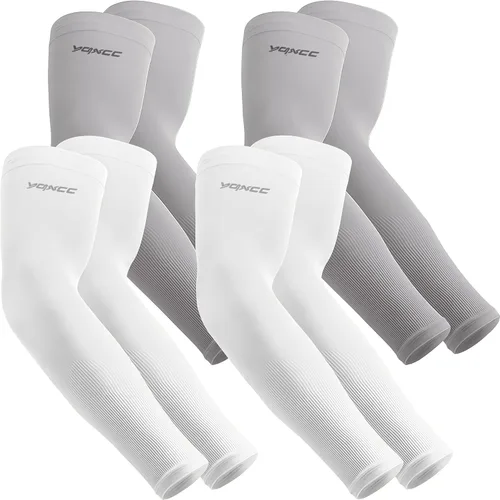 Miniatura 16 de YQXCC 4 Pares de Mangas para Brazos para Hombres Mujeres Protección UV Solar de Enfriamiento UPF 50 Mangas de Compresión Deportivas 1 par