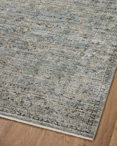 Miniatura 14 de Loloi Jean Stoffer Katherine Collection KES-01 Ocean/Gold - Alfombra decorativa de 2 pies y 3 pulgadas x 3 pies y 10 pulgadas, altura de pelo de 25