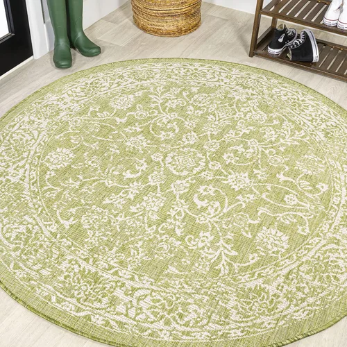 Miniatura 26 de JONATHAN Y Alfombra de pasillo floral tejida para interiores y exteriores 2X8, color crema/verde, tela bohemio texturizada para el patio trasero