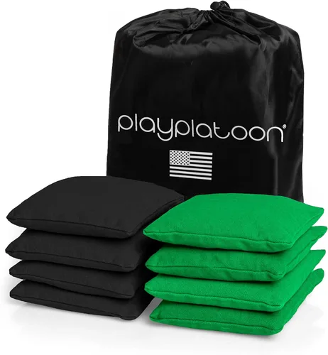 Miniatura 13 de Play Platoon Bolsas de Cornhole Resistentes a la Intemperie - Juego de 8 Bolsas de Frijoles Reglamentarias para Lanzar - Tamaño y Peso Profesional