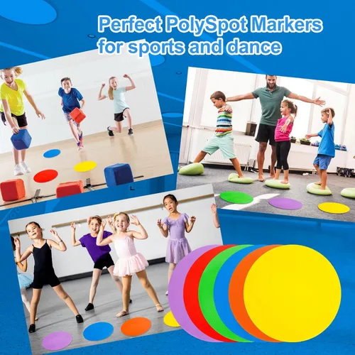 Miniatura 4 de Marcadores de puntos de 9 pulgadas, conos de campo plano, marcadores de agilidad de goma antideslizantes para fútbol, baloncesto, deportes