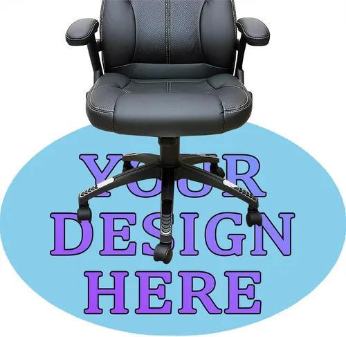 Miniatura 30 de Tapete redondo personalizado para silla de escritorio de oficina, diseño de tu propio logotipo de foto, texto, alfombrillas circulares