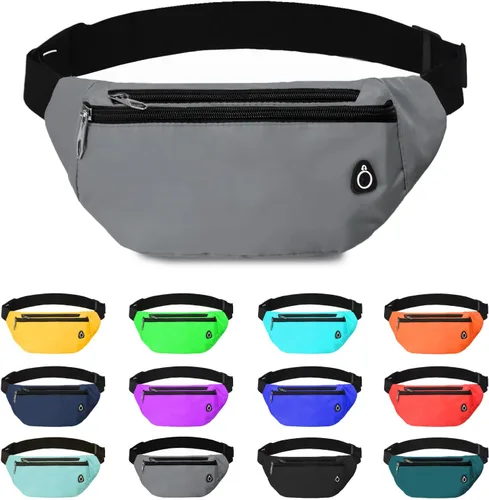 Miniatura 48 de Riñonera cruzada para mujeres y hombres, riñonera deportiva resistente al agua, bolsa de cinturón para viajes, senderismo, correr