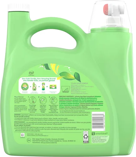 Miniatura 9 de Gain Suavizante líquido para ropa, aroma original, 35 fl oz líq., 48 lavados, Toque suave - suavidad que puedes sentir