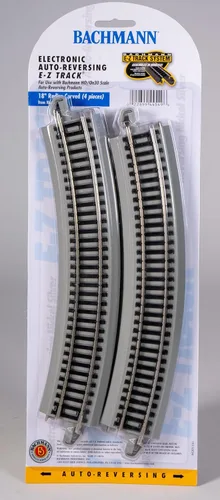Miniatura 4 de Bachmann Trenes E-Z TRACK REVERSING 18" RADIUS CURVED (4/tarjeta) - Riel de plata de níquel con plataforma gris - Escala HO
