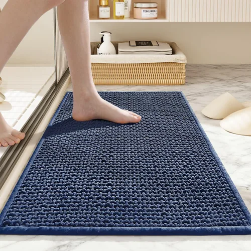 Miniatura 14 de Alfombras de baño antideslizantes lavables, alfombra de baño súper absorbente y delgada de secado rápido de pelo bajo para baño pequeño