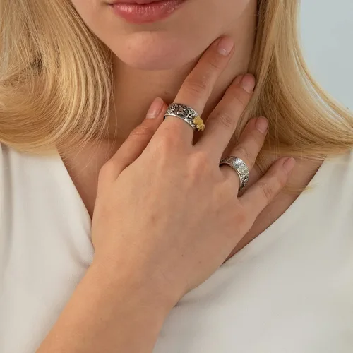 Miniatura 5 de Vikeney 2 anillos ajustables de mantra Feng Shui Pixiu para hombres y mujeres, amuleto budista de la suerte, mantra, protección cuádruple, riqueza