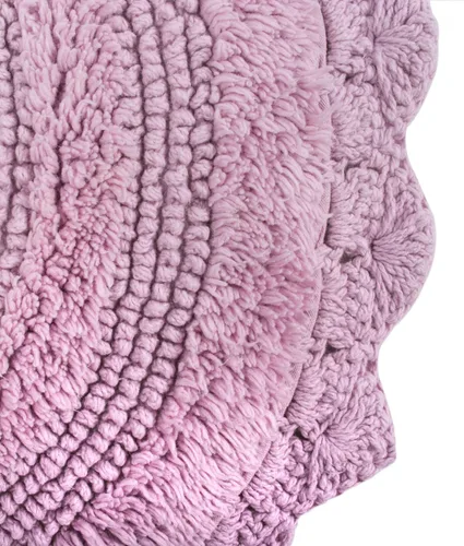 Miniatura 4 de DII Crochet Collection - Tapete de baño reversible, tamaño pequeño, ovalado, 17 x 24 pulgadas, color malva