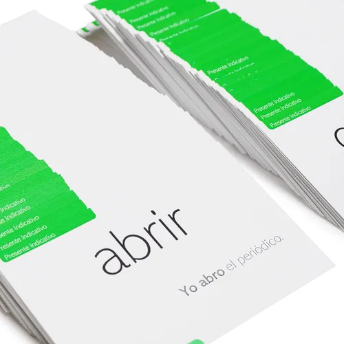 Miniatura 5 de 200 Tarjetas Flash de Conjugación de Verbos Españoles Presente Indicativo - Ejemplos Completos en Español e Inglés