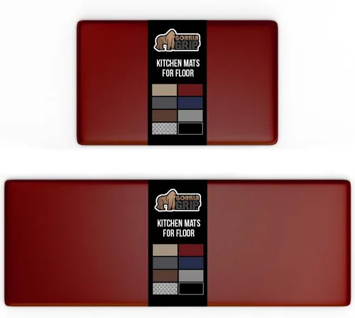 Miniatura 12 de GORILLA GRIP Alfombrillas de cocina cómodas y acolchadas para el suelo, superficie suave impermeable y resistente a manchas, alfombrilla antifatiga