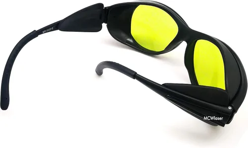Miniatura 6 de MCWlaser Gafas de seguridad láser para 190-440 y 780-900nm, 900-1100nm, 10600nm típico para 355nm 405nm 808nm 980nm 1064nm 10600nm EP-17 estilo 2