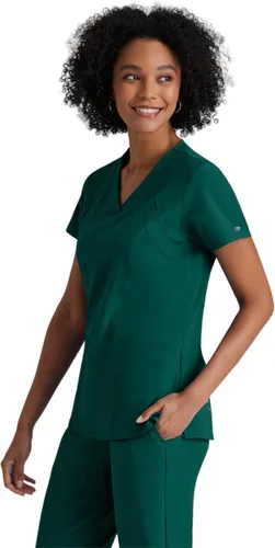 Miniatura 3 de Camiseta BARCO ONE para mujer con 4 bolsillos, cuello en V, camiseta sanitaria elástica por los 4 lados