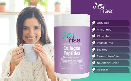 Miniatura 7 de Polvo de colágeno hidrolizado de origen natural - Soporte para el cabello, la piel, las uñas y las articulaciones - Suplemento de colágeno