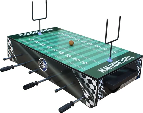 Miniatura 7 de KICK Convoy - Mini mesa 4 en 1 de 40 pulgadas (azul) - Juego de mesa de juego combinado para sala de juegos, niños, futbolín, fútbol americano