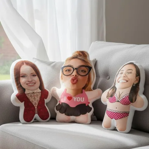 Miniatura 7 de LOVELYPOD Almohada facial personalizada, regalos para novio, novia, almohada de fotos personalizada, regalo divertido para pareja para cumpleaños